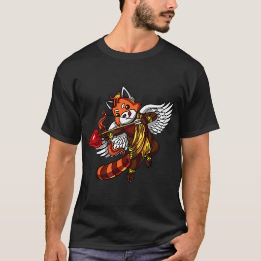 Süßer Roter Panda-Bär Cupid T-Shirt (Vorderseite)
