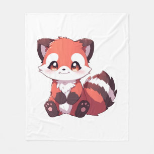 süßer Roter Panda Fleecedecke