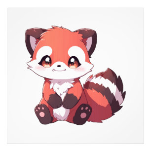  süßer Roter Panda Fotodruck