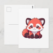 süßer Roter Panda Postkarte (Vorne/Hinten)