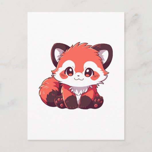 süßer Roter Panda Postkarte (Vorderseite)