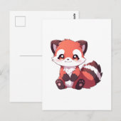 süßer Roter Panda Postkarte (Vorne/Hinten)