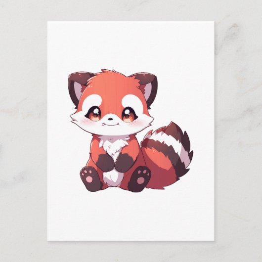 süßer Roter Panda Postkarte (Vorderseite)
