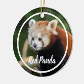 Süßer Roter-Panda-Rahmen Keramik Ornament (Links)