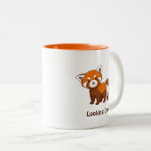 Süßer Roter Panda Zweifarbige Tasse (VorderseiteRechts)