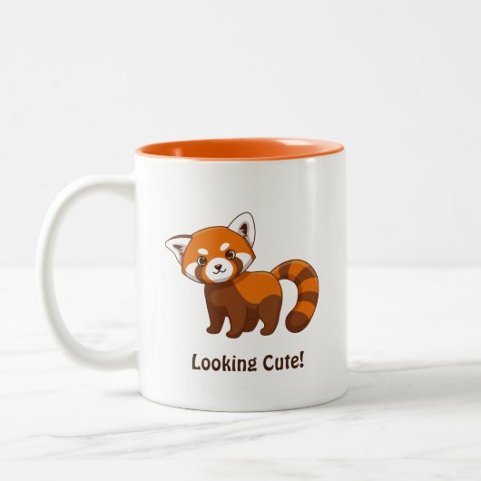 Süßer Roter Panda Zweifarbige Tasse (Links)