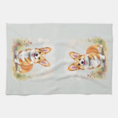 Süßer roter Pembroke Welsh Corgi Hund Geschirrtuch (Horizontal)
