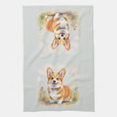 Süßer roter Pembroke Welsh Corgi Hund Geschirrtuch (Vertikal)