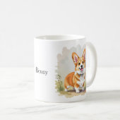 Süßer roter Pembroke Welsh Corgi Hund Kaffeetasse (VorderseiteRechts)