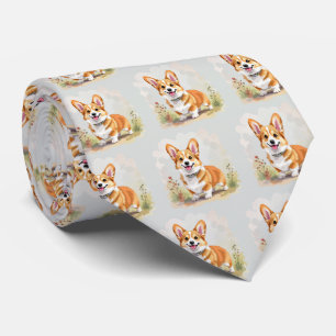 Süßer roter Pembroke Welsh Corgi Hund Krawatte