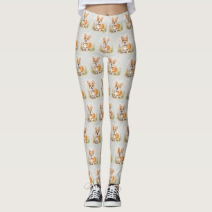 Süßer roter Pembroke Welsh Corgi Hund Leggings