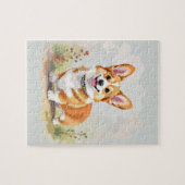 Süßer roter Pembroke Welsh Corgi Hund Puzzle (Horizontal)