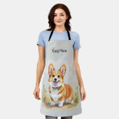 Süßer roter Pembroke Welsh Corgi Hund Schürze (Getragen)