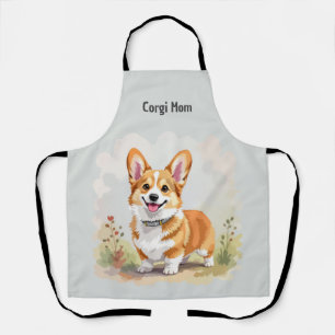 Süßer roter Pembroke Welsh Corgi Hund Schürze