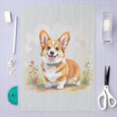 Süßer roter Pembroke Welsh Corgi Hund Seidenpapier (Handwerk)