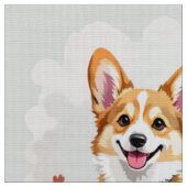 Süßer roter Pembroke Welsh Corgi Hund Stoff (Nahaufnahme)