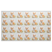Süßer roter Pembroke Welsh Corgi Hund Stoff (Yard (91,4 cm))