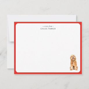 Süßer roter Rand Golden Doodle Weihnachten Danke