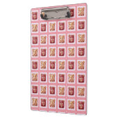 Süßer Roter Samt Patchwork-Keks-Teddybär Klemmbrett (Links)
