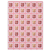 Süßer Roter Samt Patchwork-Keks-Teddybär Klemmbrett (Rückseite)