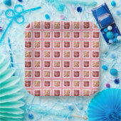 Süßer Roter Samt Patchwork-Keks-Teddybär Pappteller (Party)