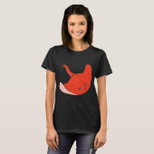 Süßer roter Stachelrochen T-Shirt (Vorne ganz)