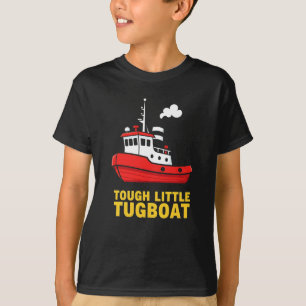 Süßer roter "Tough Little Tugboat" T-Shirt