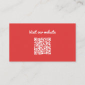 Süßer roter Winterelf QR-Code Visitenkarte (Rückseite)
