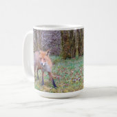 Süßer Rotfuchs mit intensivem Blick Waldtier Kaffeetasse (Vorderseite Links)