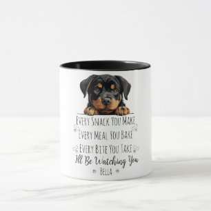 Süßer Rottweiler-Hund Lustig Custom Tasse