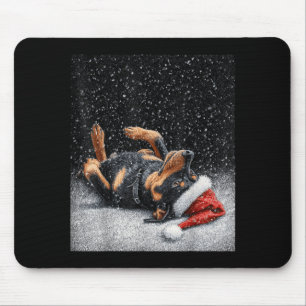 Süßer Rottweiler Lustiges Weihnachten Mousepad