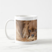 Süßer Ruby Cavalier King Charles Spaniel Kaffeetasse (Links)