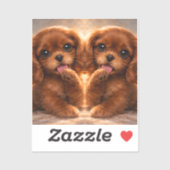 Süßer Ruby Cavalier Spaniel Aufkleber (Blatt)