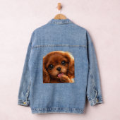 Süßer Ruby Cavalier Spaniel  Jeansjacke (Hangar)