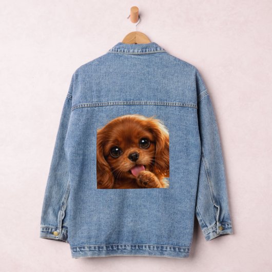 Süßer Ruby Cavalier Spaniel Jeansjacke (Hangar)
