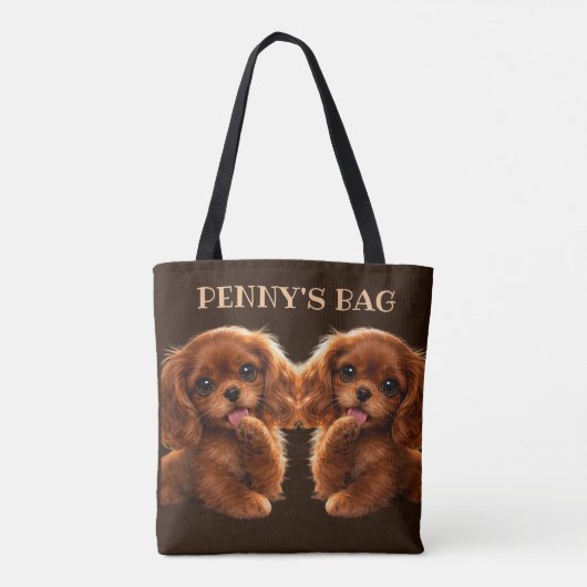 Süßer Ruby Cavalier Spaniel Tasche (Rückseite)
