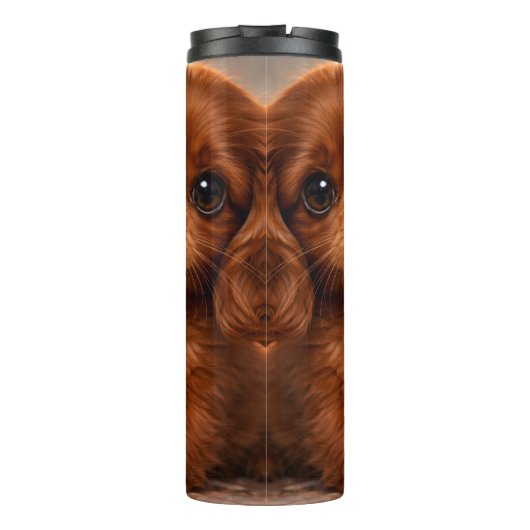 Süßer Ruby Cavalier Spaniel Thermosbecher (Rückseite)