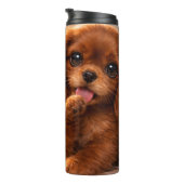Süßer Ruby Cavalier Spaniel Thermosbecher (Nach rechts gedreht)