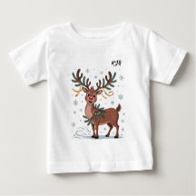 Süßer Rudolph mit goldenen Akzenten Initialen