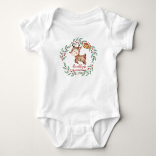 Süßer Rudolph Rotnase Rentier Weihnachten Geburtst Baby Strampler
