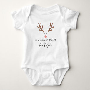 Süßer Rudolph Rotnasen-Rentier Baby Strampler