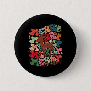 Süßer Rudolph The Red Nosed Reindeer Weihnachtsspe Button