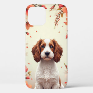 🐶🌸 Süßer ruhiger Hund in elegantem floralen Rahm Case-Mate iPhone Hülle
