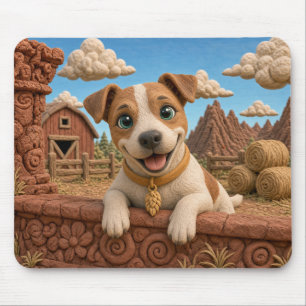 Süßer Russell Terrier Welpe, Baby Hund Mousepad