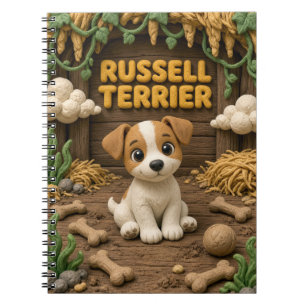 Süßer Russell Terrier Welpe, Baby Hund Notizblock