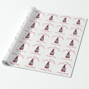 Süßer rustikaler personalisierter Frohe Weihnachte Geschenkpapier