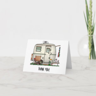 Süßer RV Vintage Glas Ei Camper Reisemobil Dankeskarte