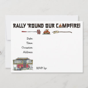 Süßer RV Vintage Popup Camper Reisewanhänger Einladung