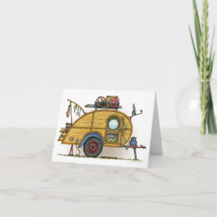 Süßer RV Vintage Tränenanhänger Wohnwagen Reisewag Karte