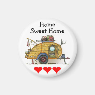 Süßer RV Vintage Tränenanhänger Wohnwagen Reisewag Magnet